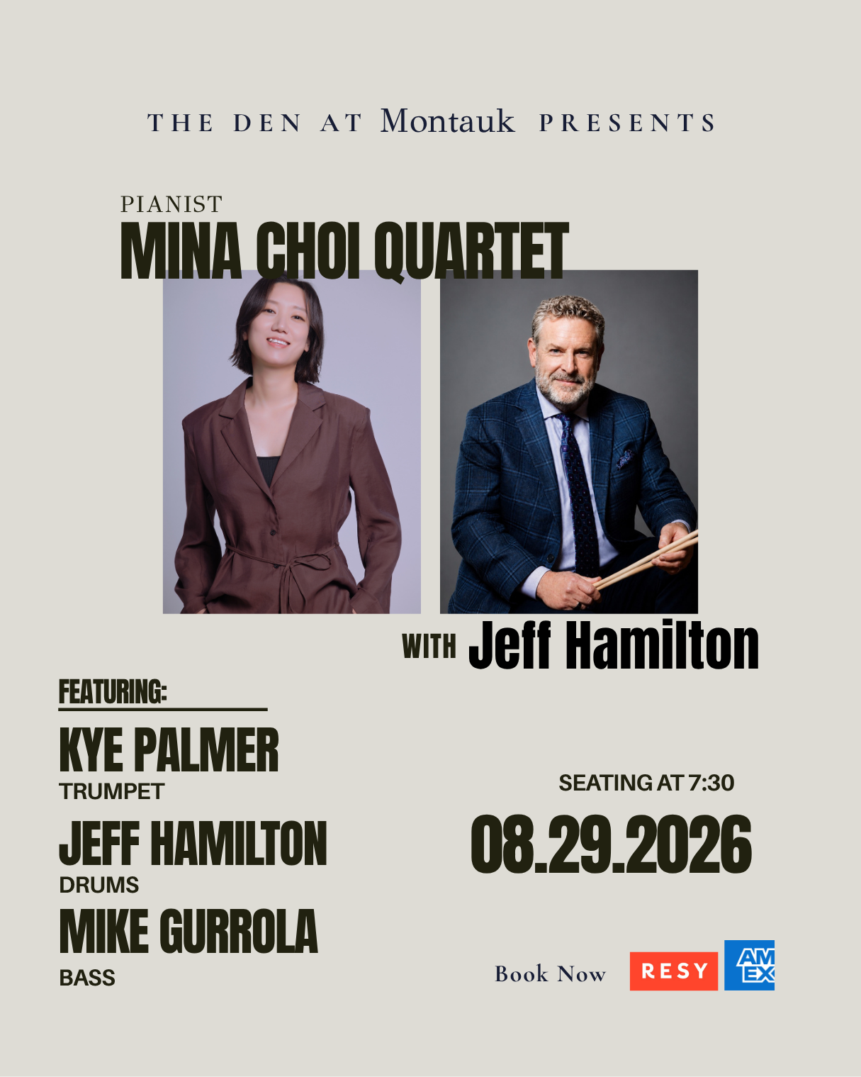 Mina Choi Quartet Feat. Jeff Hamilton, Drums — jazz photo by Mina Choi | All About Jazz