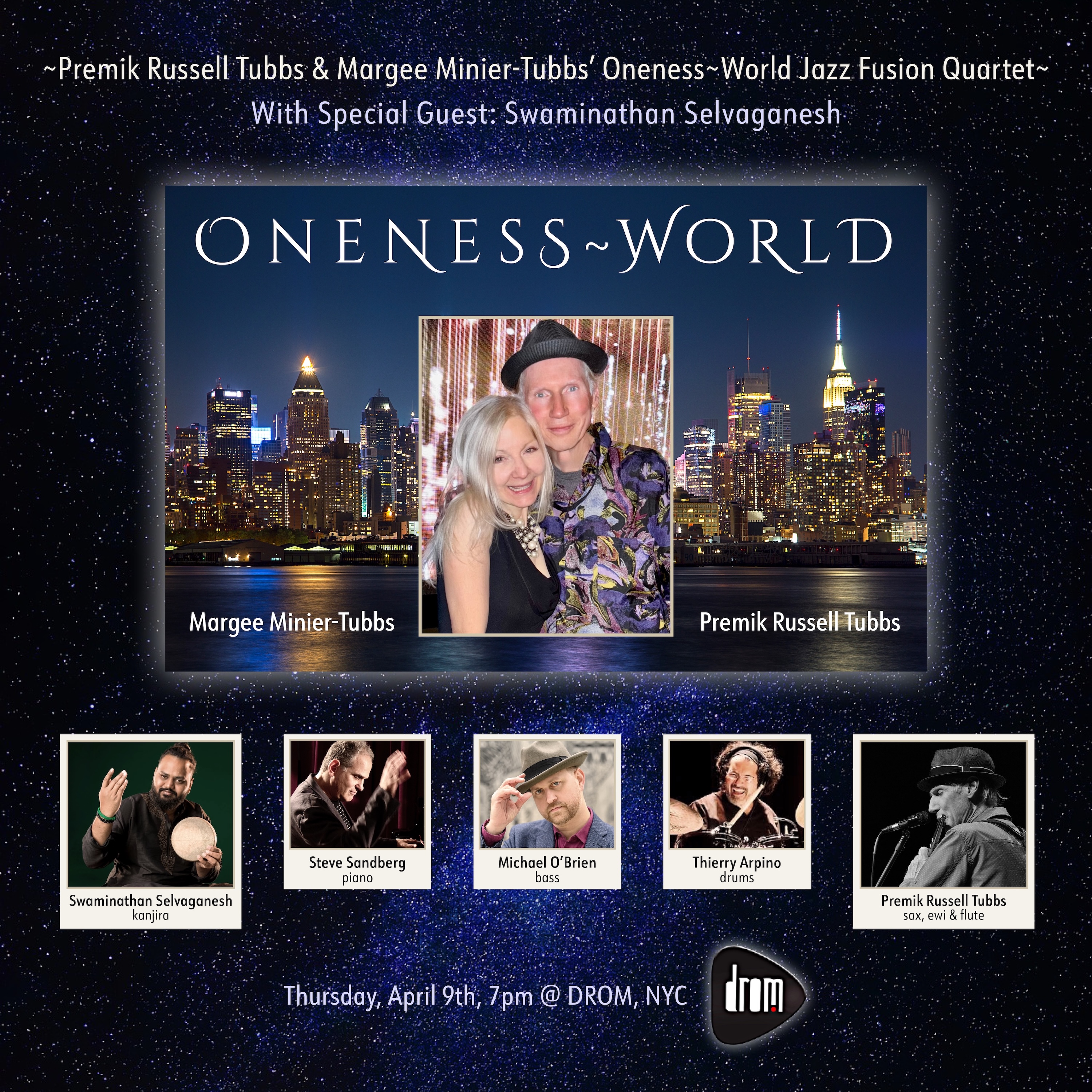Premik Russell Tubbs & The Oneness-world Quartet — jazz photo by Margee Minier-Tubbs | All About Jazz