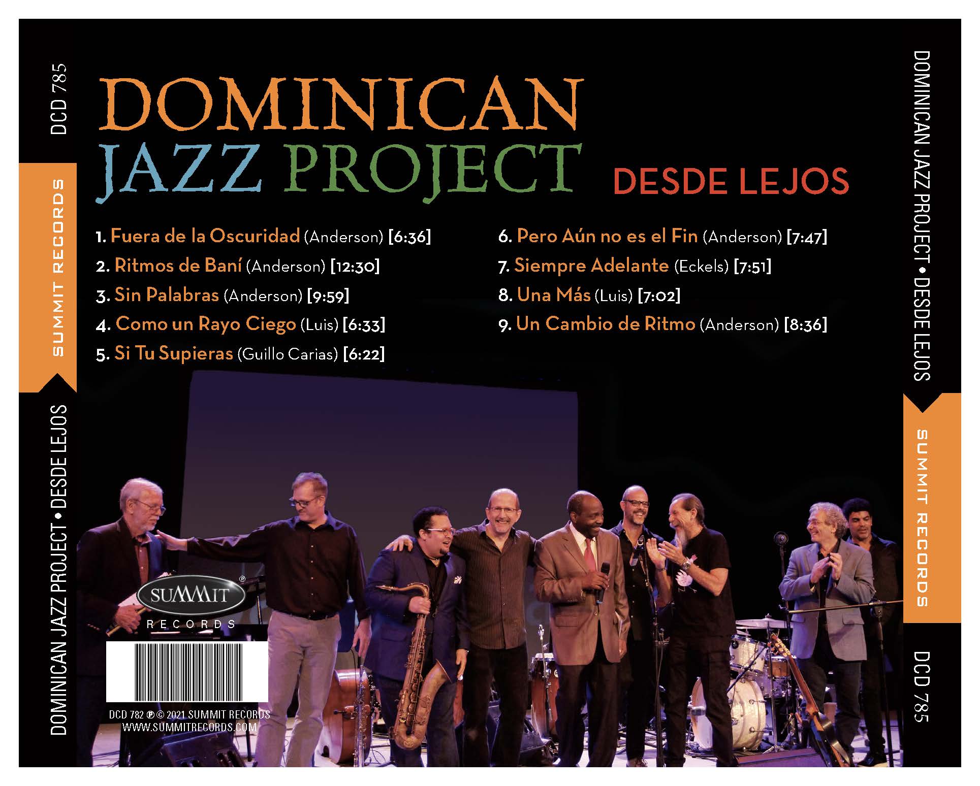 Dominican Jazz Project Desde Lejos CD, Back Cover