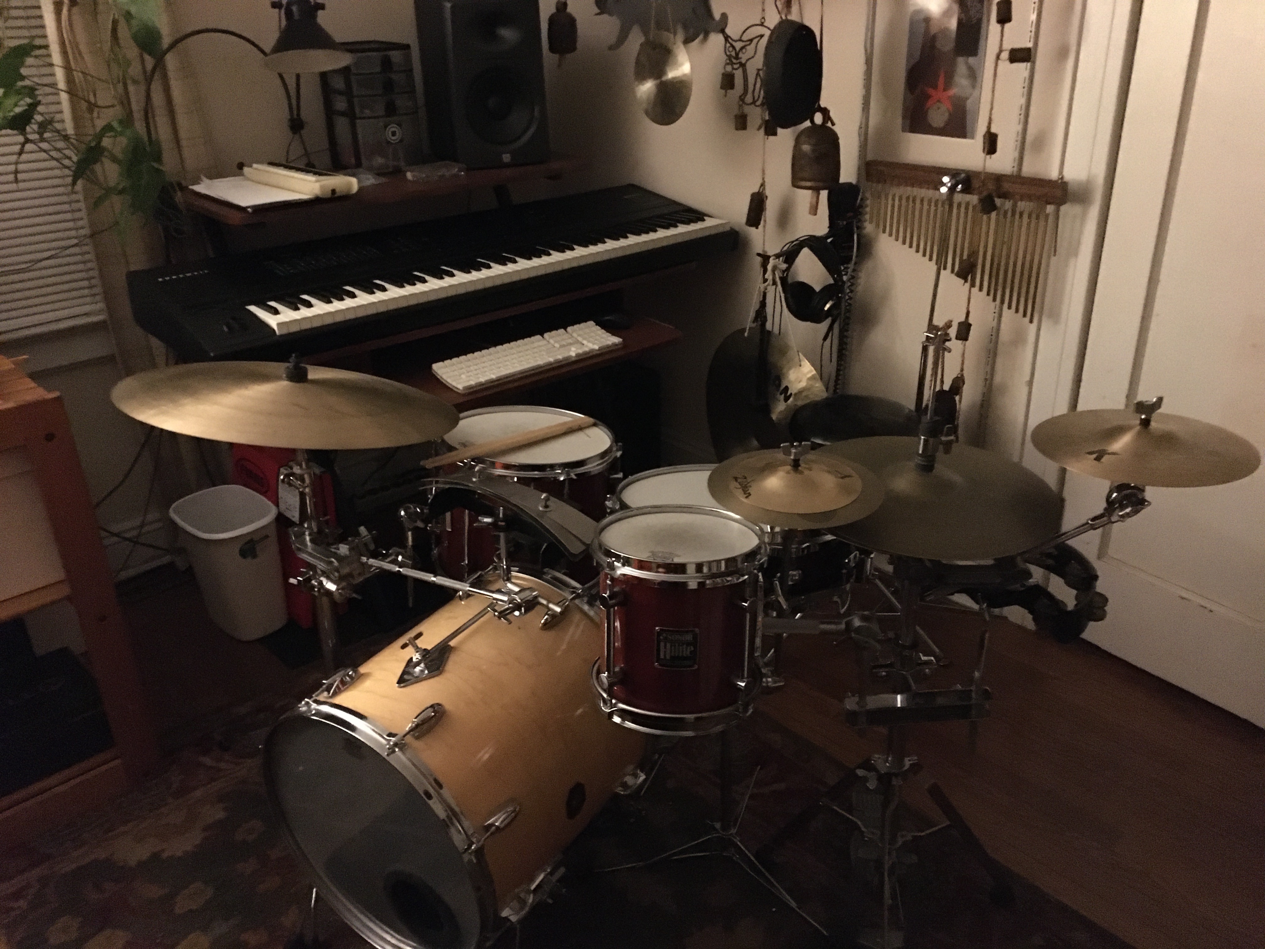 Sam Allen's Practice Drum Set