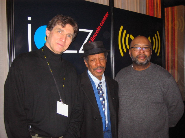 Russ Davis, Ornette Coleman and Maxx Myrick at 2010 IAJE, NYC