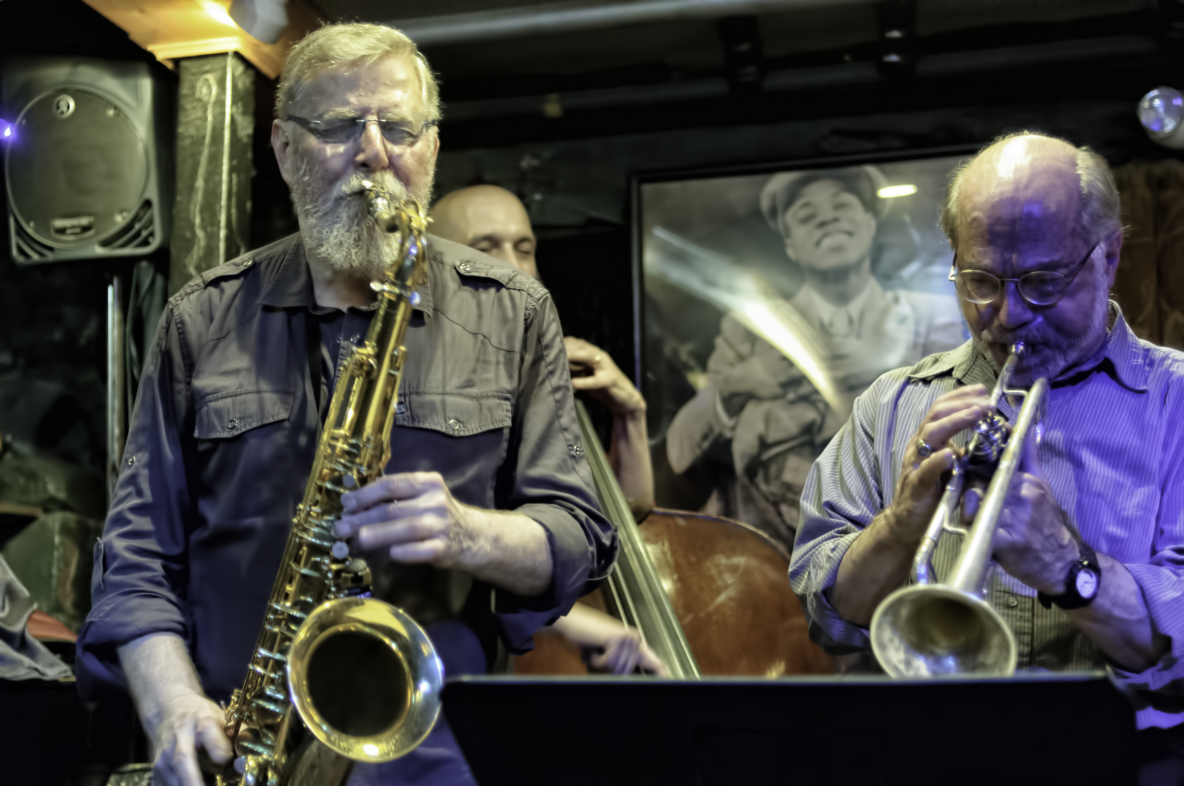 Lew Tabackin and John Eckert with the Lew Tabackin Quartet at Smalls Jazz Club