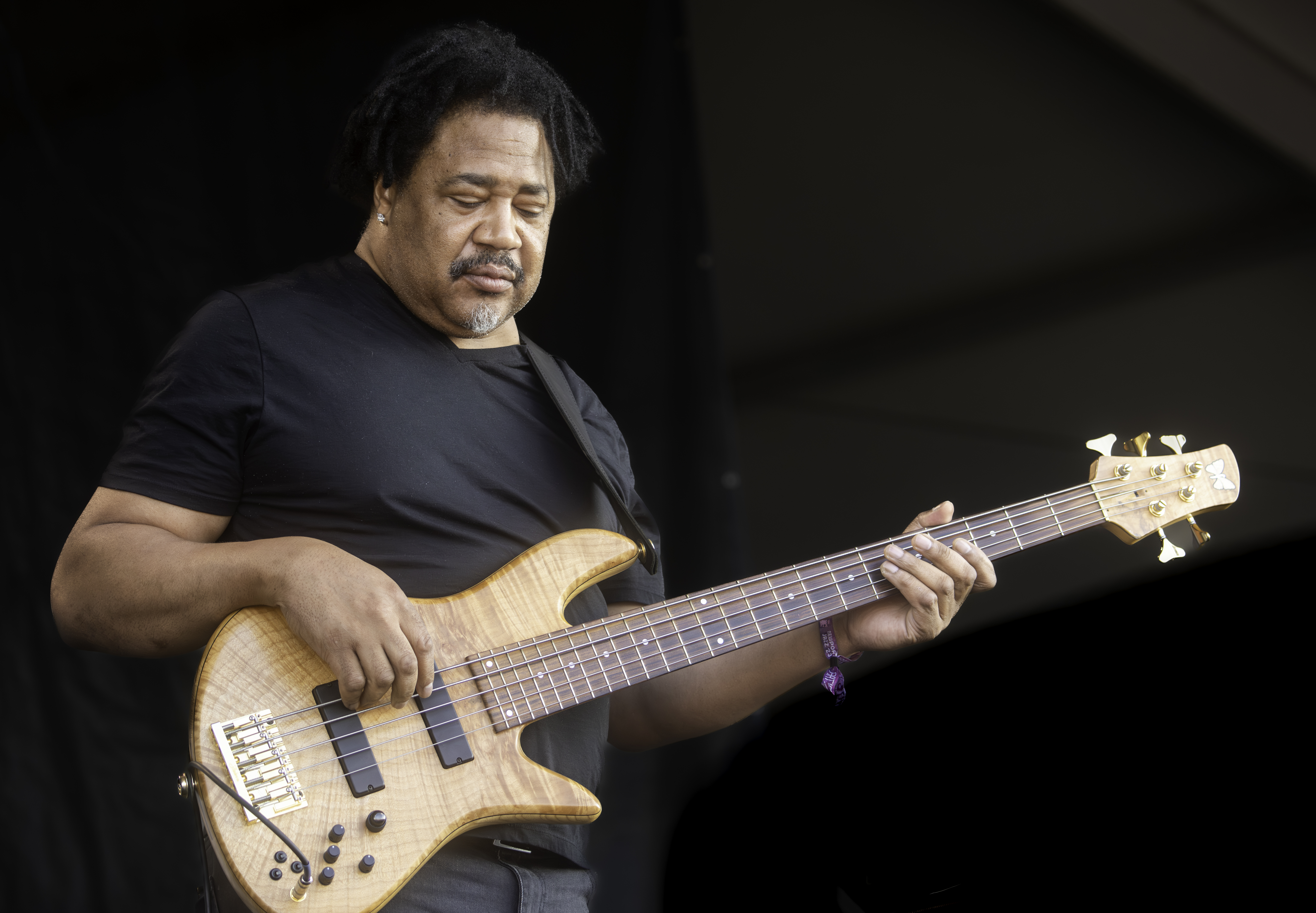 James Genus with Herbie Hancock at The Newport Jazz Festival 2023