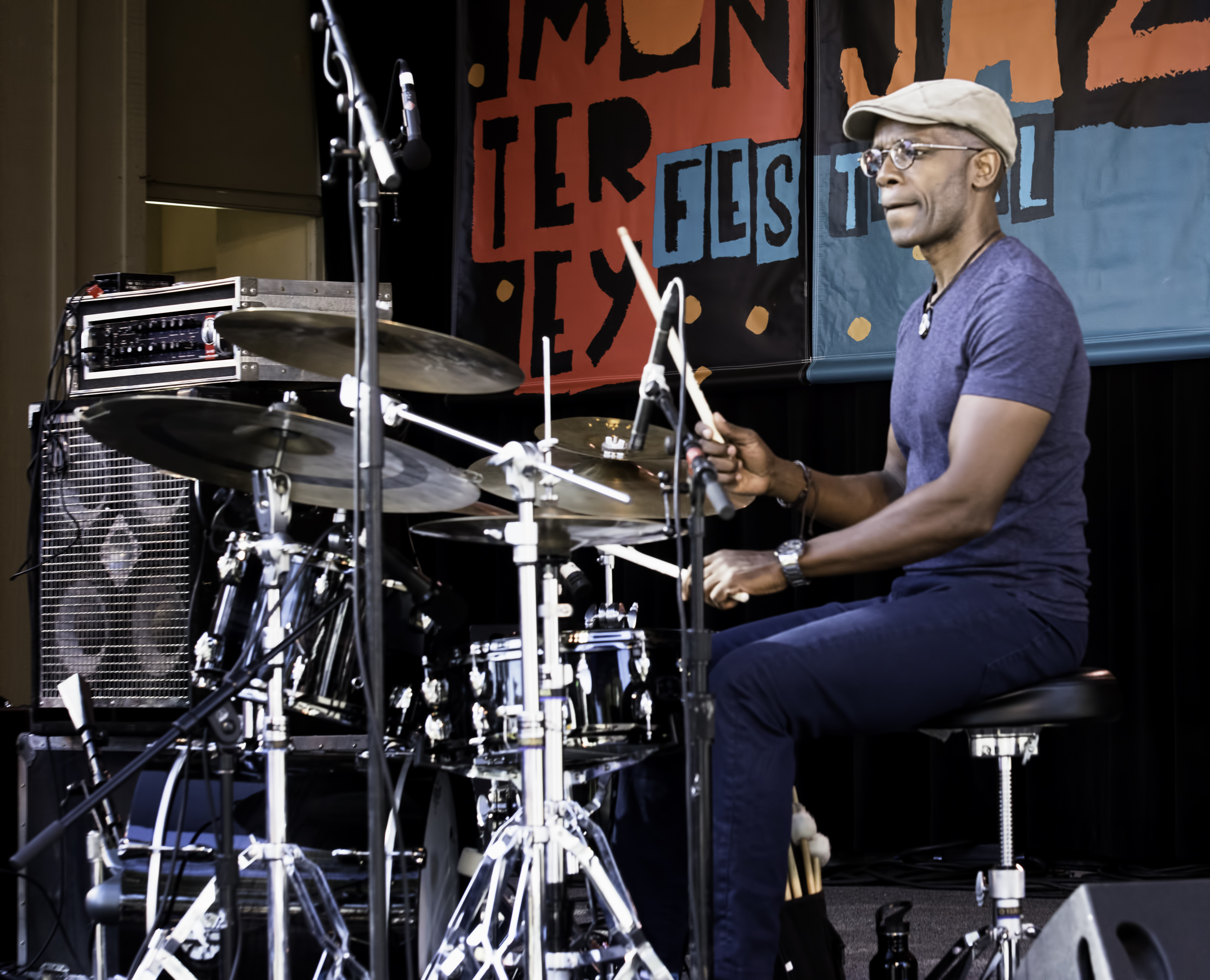 Rudy Royston with the Linda May Han Oh Quintet at the Monterey Jazz Festival