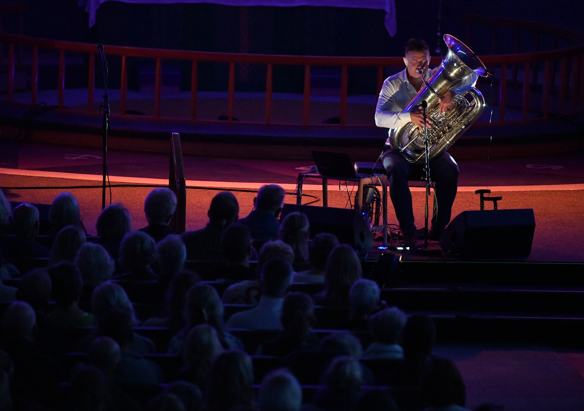 Daniel Herskedal at the Molde cathedral, Moldejazz 2026 — jazz photo by Daniel Mège | All About Jazz
