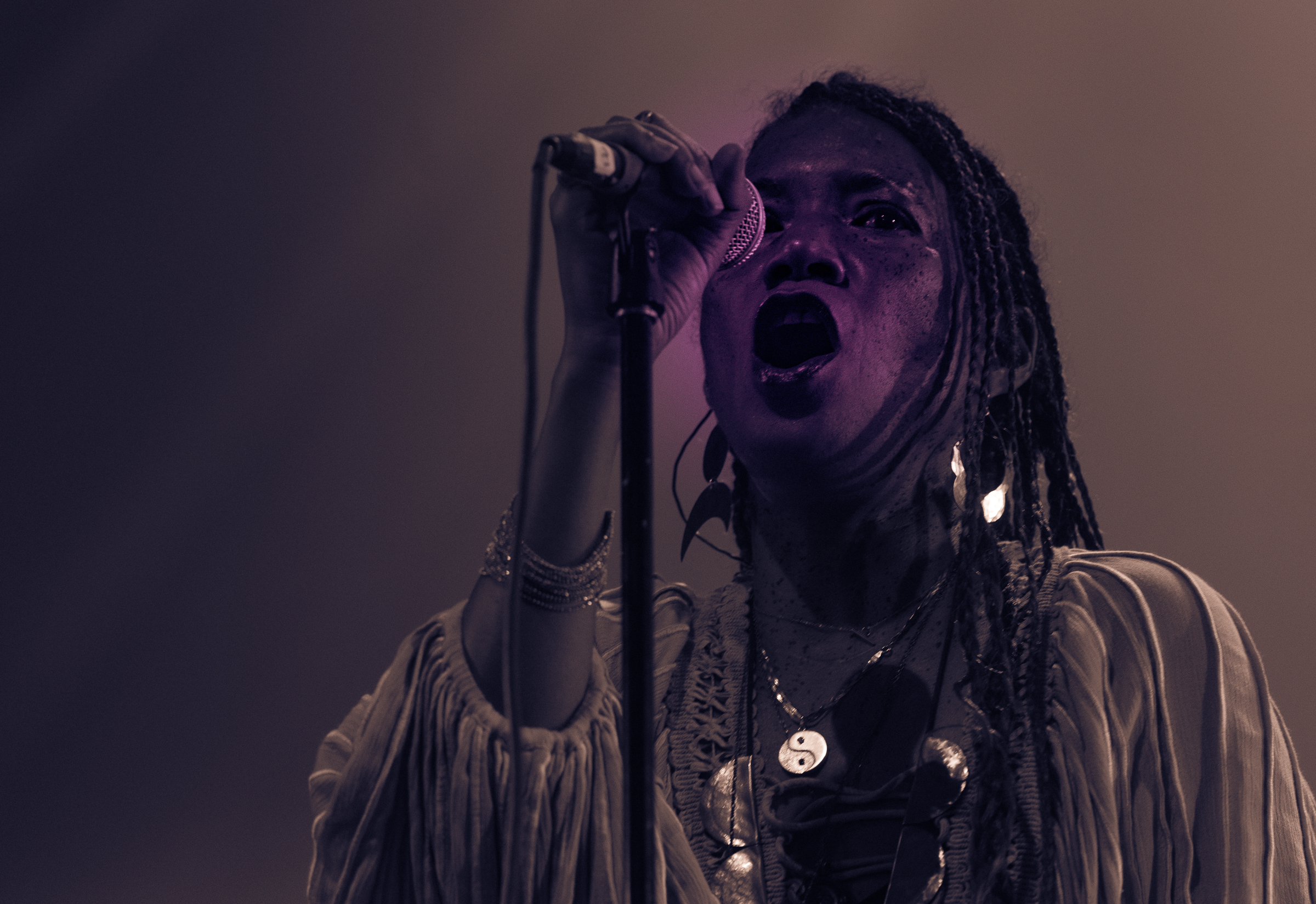 Patrice Quinn with Kamasi Washington at the Montreal International Jazz Festival 2018