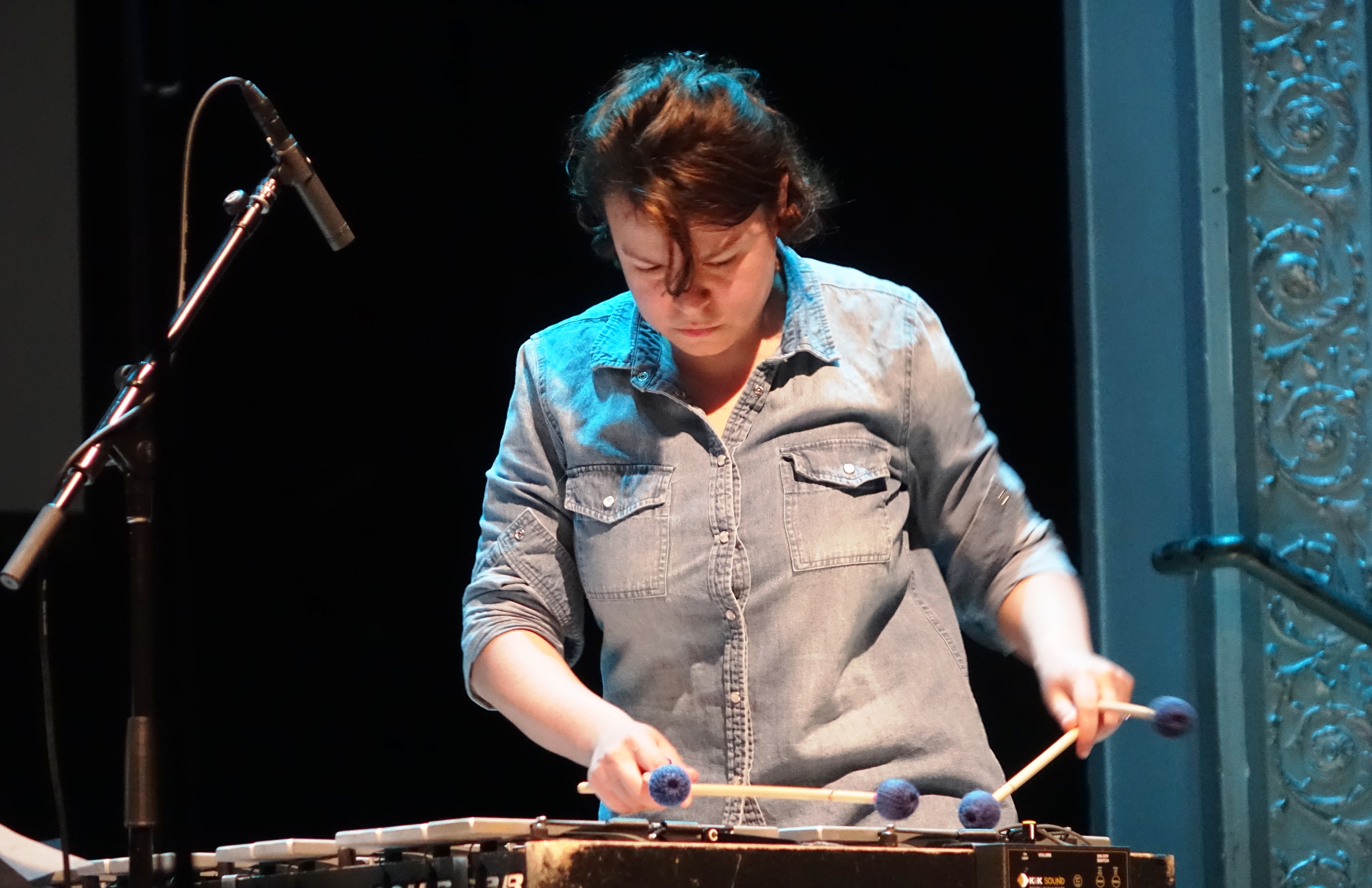 Patricia Brennan at the Vision Festival in Roulette, Brooklyn in June 2019