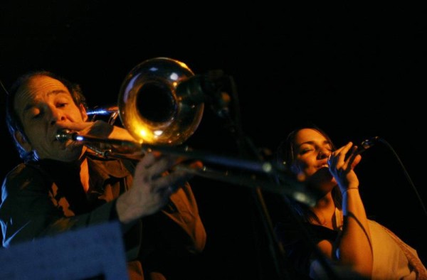 Jean-Jacques Pedretti and Jamila Dorner with "Kawthar" at Catalyse, Geneva, Switzerland, April 2006