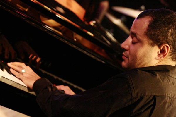 Moncef Genoud with the "Moncef Genoud Trio" at the Sud Des Alpes, Amr, Geneva, Switzerland,2005
