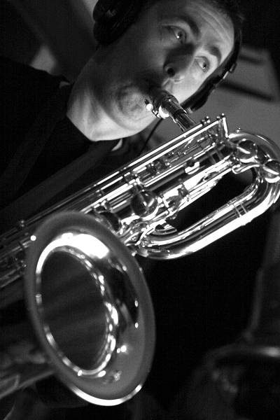 Patrick Montessuit During the Recording of the CD of the Group "Lebocal" at Studio de la Buissonne, Avignon, France, March 2006
