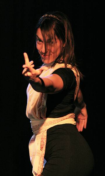 Jamila Dorner with "Kawthar" at Catalyse, Geneva, Switzerland, April 2006