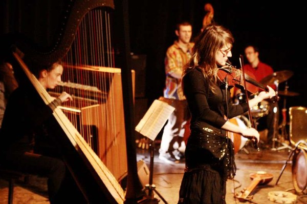 Julie Campiche,Erida Bega, Francois Gallix and Tobie Langel with "Gilles Torrent World Jazz Sound" at la Traverse, Geneva, Switz