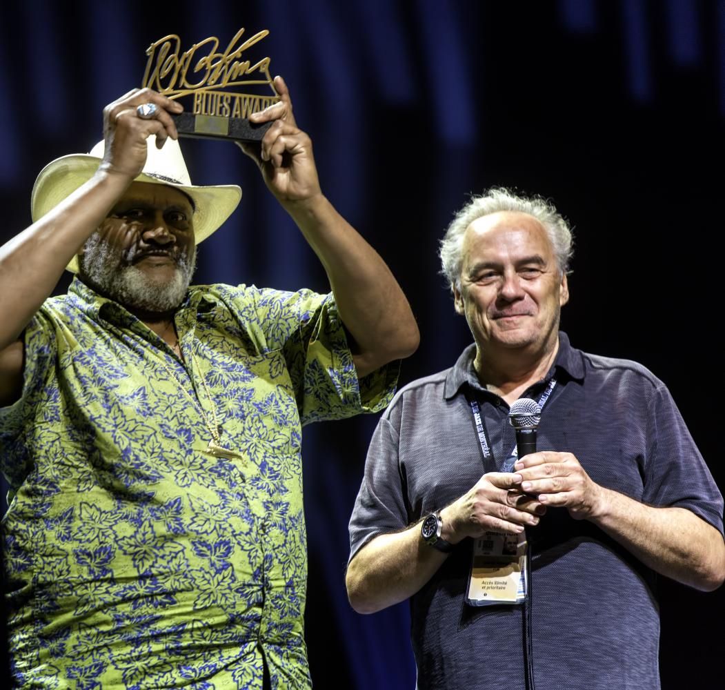 Taj Mahal and Andre Menard at the Montreal International Jazz Festival 2016