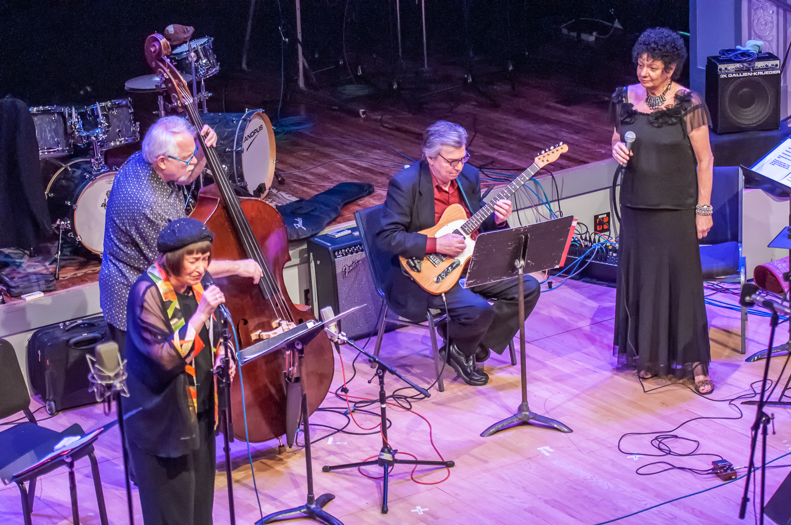 Sheila jordan, cameron brown, jack wilkins and jay clayton at the vision festival