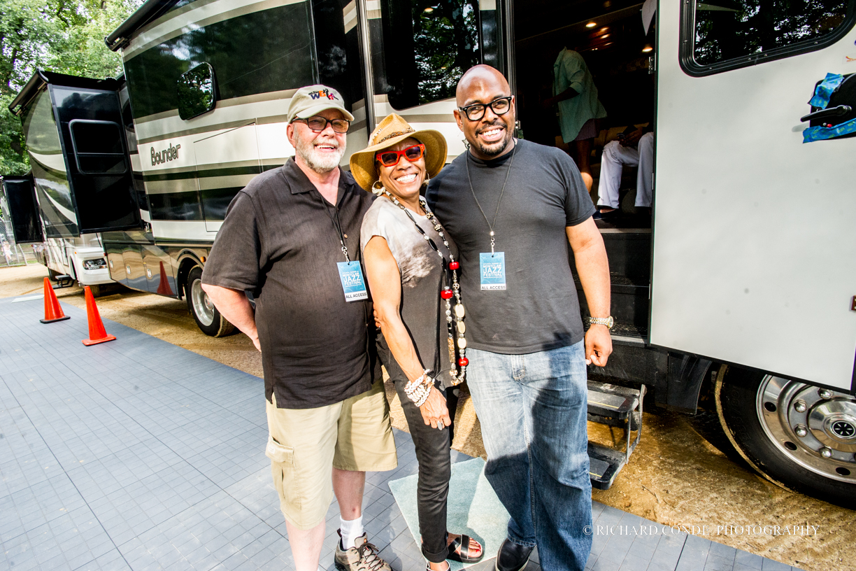 Gary Walker, Dee Dee Bridgewater And Christian Mcbride At The 2017 Montclair Jazz Festival