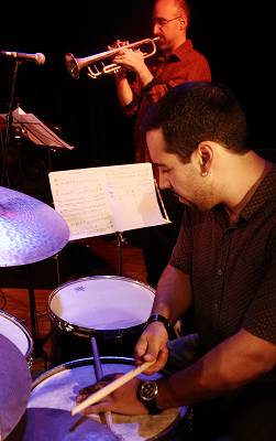 Antonio Sanchez and Ralph Alessi with the "Scott Colley Quartet" at the Sud Des Alpes, Amr, Geneva, Switzerland, 2005