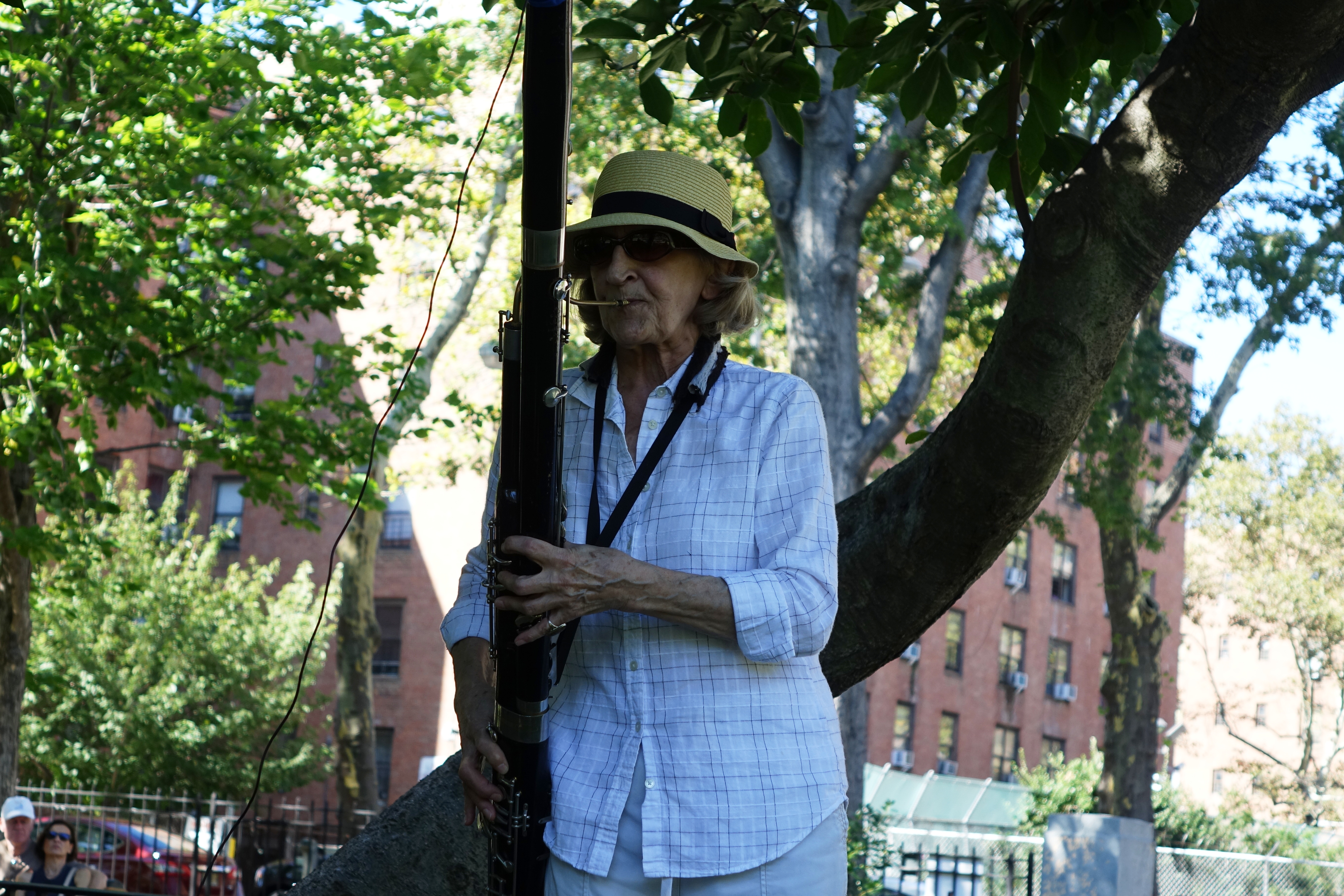 Karen Borca in Corlears Hook Park in September 2017