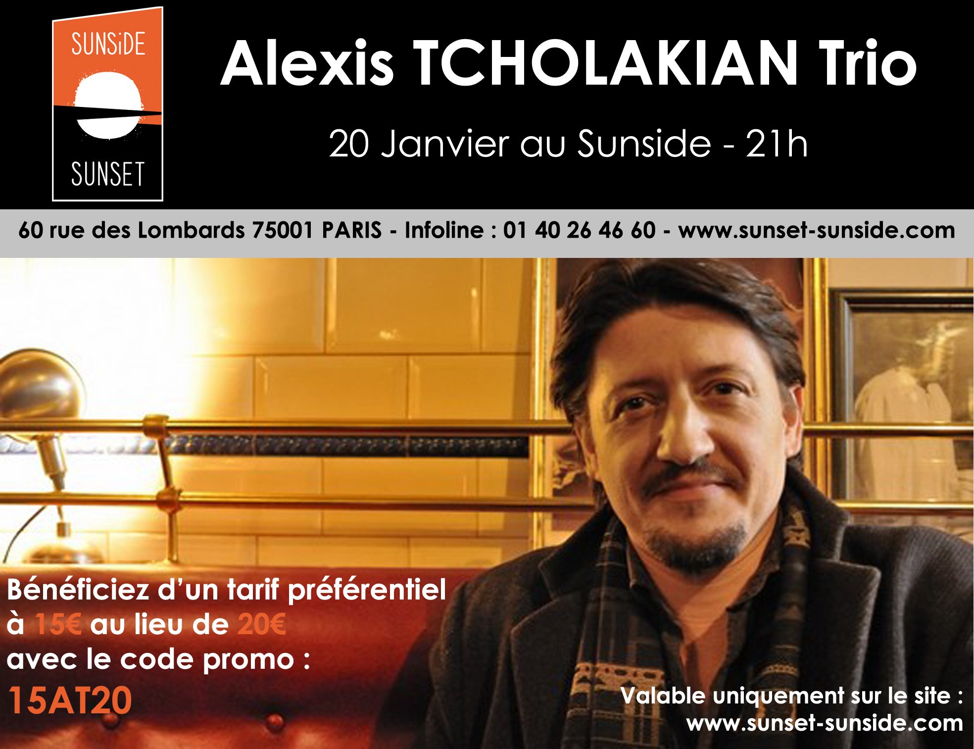 Alexis Tcholakian Trio @ Sunset-Sunside (Paris)