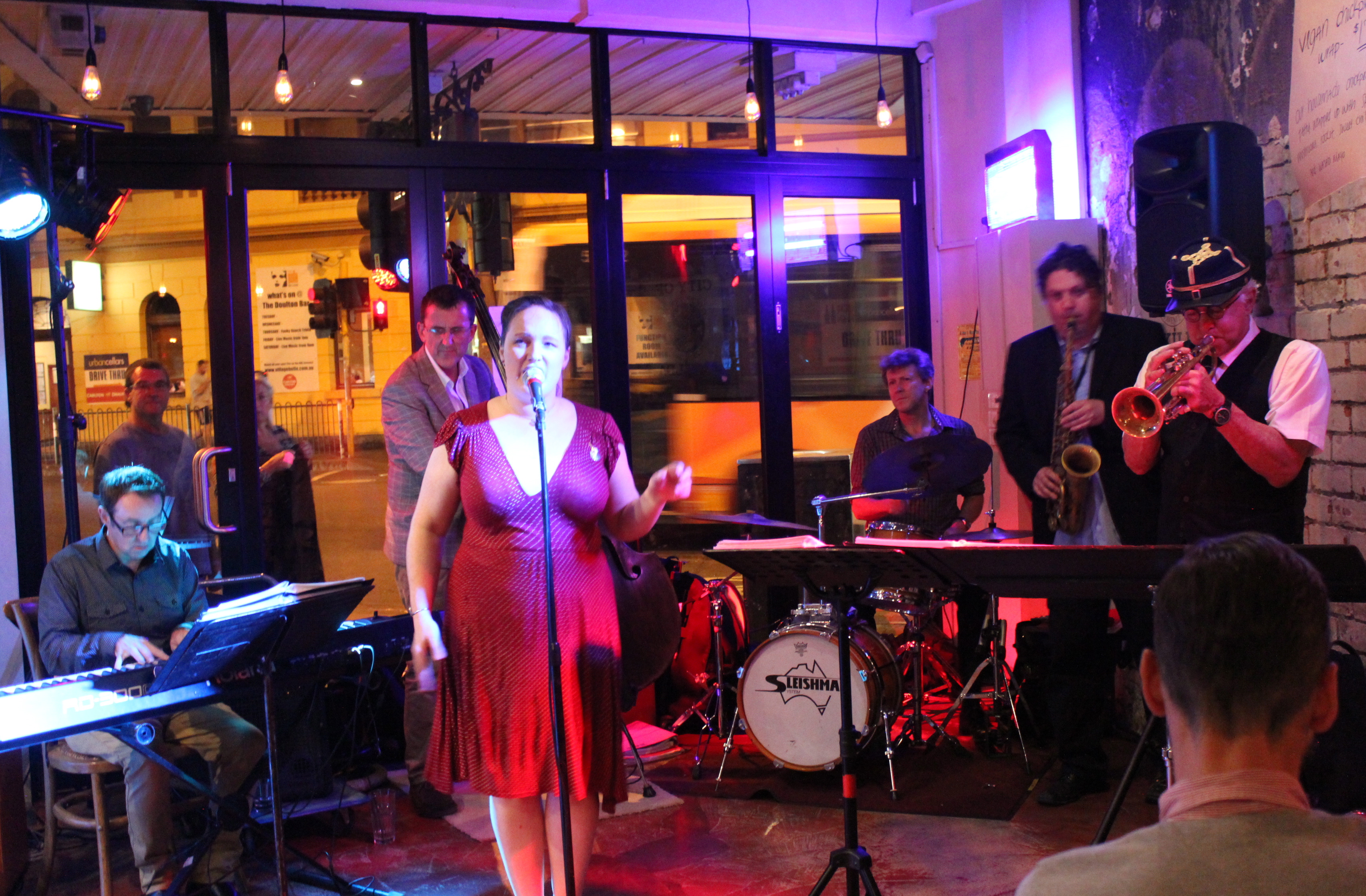 JMQ Jazz Ensemble at Leroy Espresso, featuring Yvette Johansson