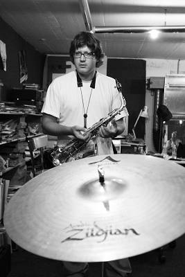 Stefano Saccon During a Rehersal for the Group "Stratometric", Geneva, Switzerland, 2005