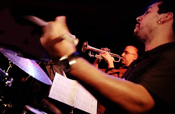 Antonio Sanchez and Ralph Alessi with the "Scott Colley Quartet" at the Sud Des Alpes, Amr, Geneva, Switzerland, 2005