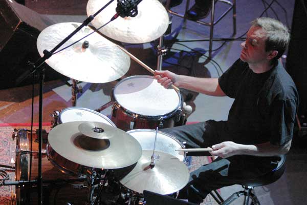 Jean-Yves Roucan with the "Moncef Genoud Trio Feat. Sylvain Beuf" at the Amr Jazz Festival, Alhambra, Geneva, Switzerland, 2005