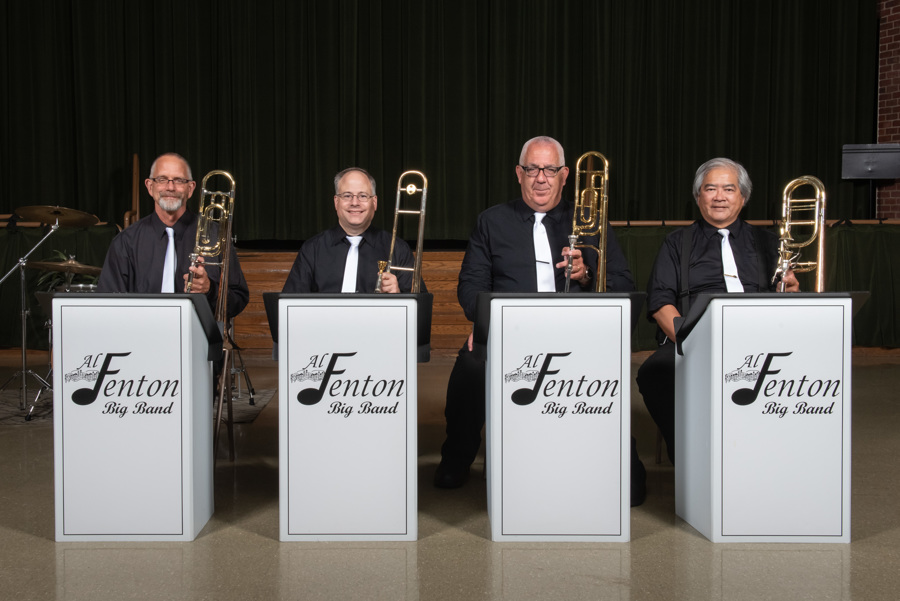 Al Fenton Big Band's trombone section