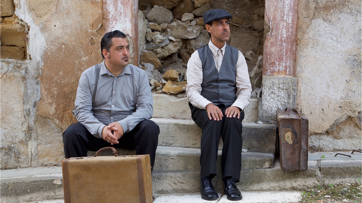 Roy Pacy & Salvatore Bonafede on the set of "Sicily Jass" (Documentary by Michele Cinque)