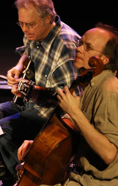 Hank Roberts and Bill Frisell with "Bill Frisell - 858 Quartet" at the Amr Jazz Festival, Alhambra, Geneva, Switzerland, April 2