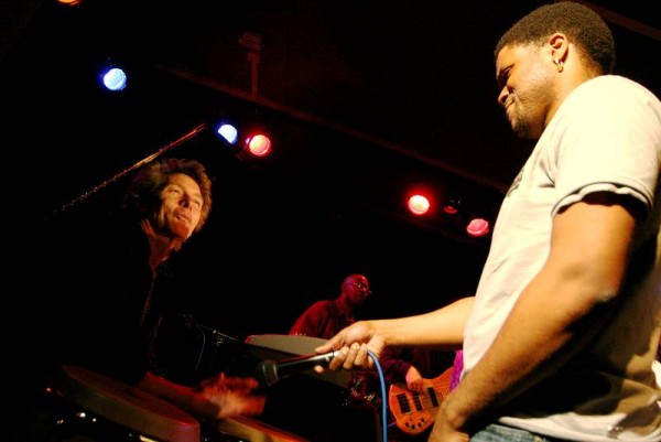 Unknown Percusionist and Freedom Bremner at "The Screaming Headless Torsos Jam Session" at the Sud Des Alpes, Amr, Geneve, Switz