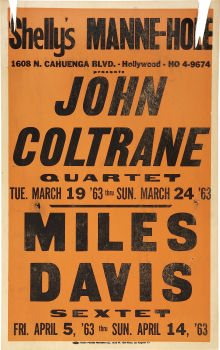 Davis-Coltrane Poster Shelly's Manne=hole