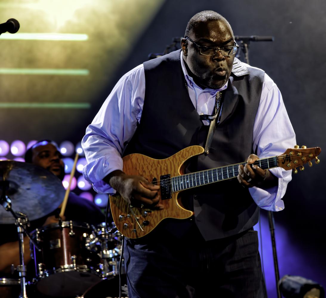 Phillip Campbell with the Campbell Brothers at the Montreal International Jazz Festival 2016