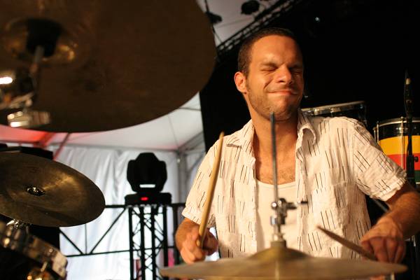 Cyril Regamey with "Batambo" During the Soundcheck at the Swiss World Festival, Vernier, Geneva, Switzerland, 2005