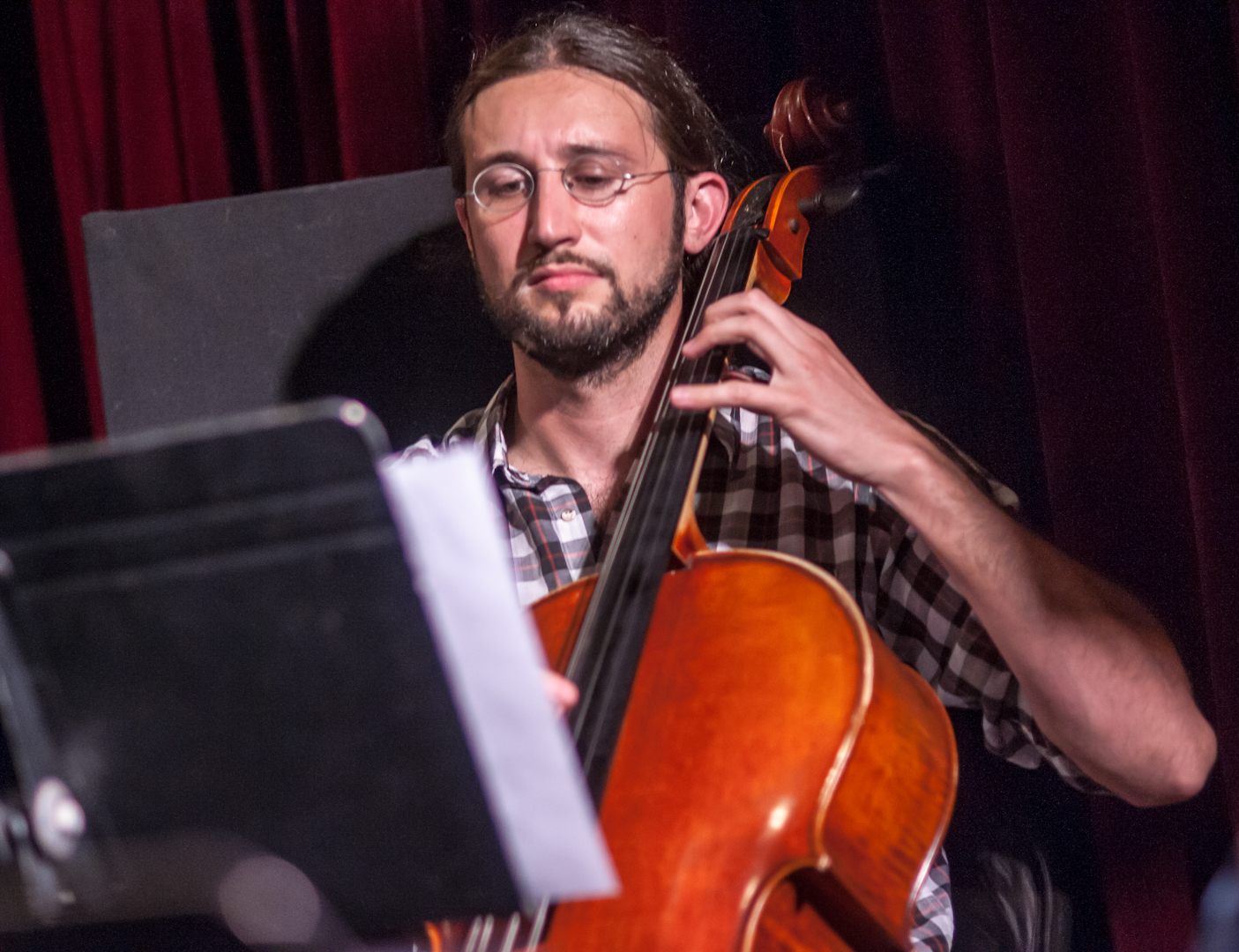 Jeremy Harmon with Linda Oh at the Jazz Gallery