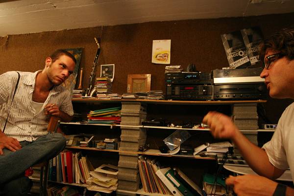 Cyril Regamey and Stefano Saccon During a Rehersal for the Group "Stratometric", Geneva, Switzerland, 2005