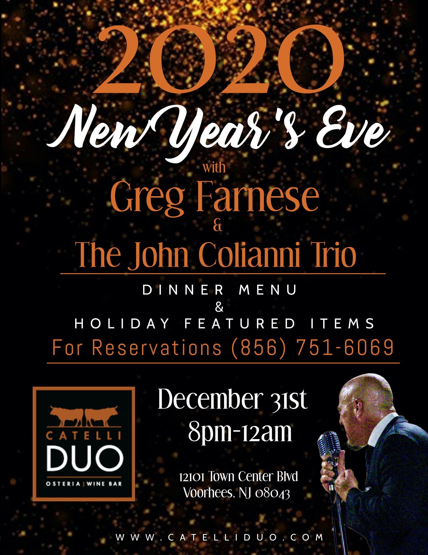  NYE CELEBRATION with Greg Farnese & The John Colianni Trio