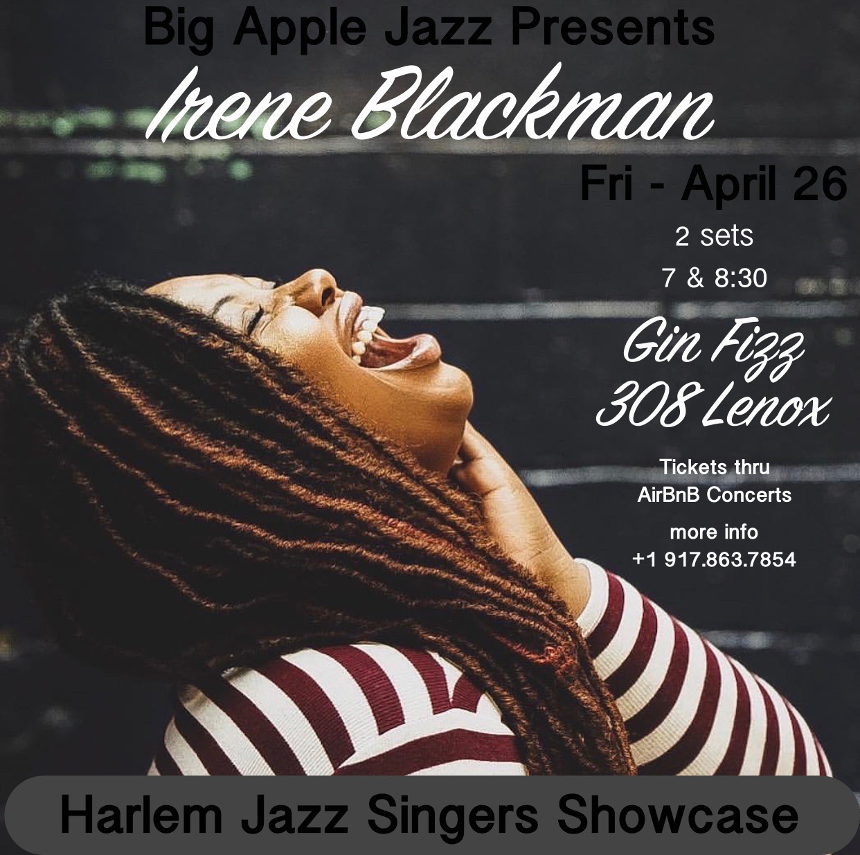 Stop The Presses: Irene Blackman - Harlem Jazz Singers Showcase