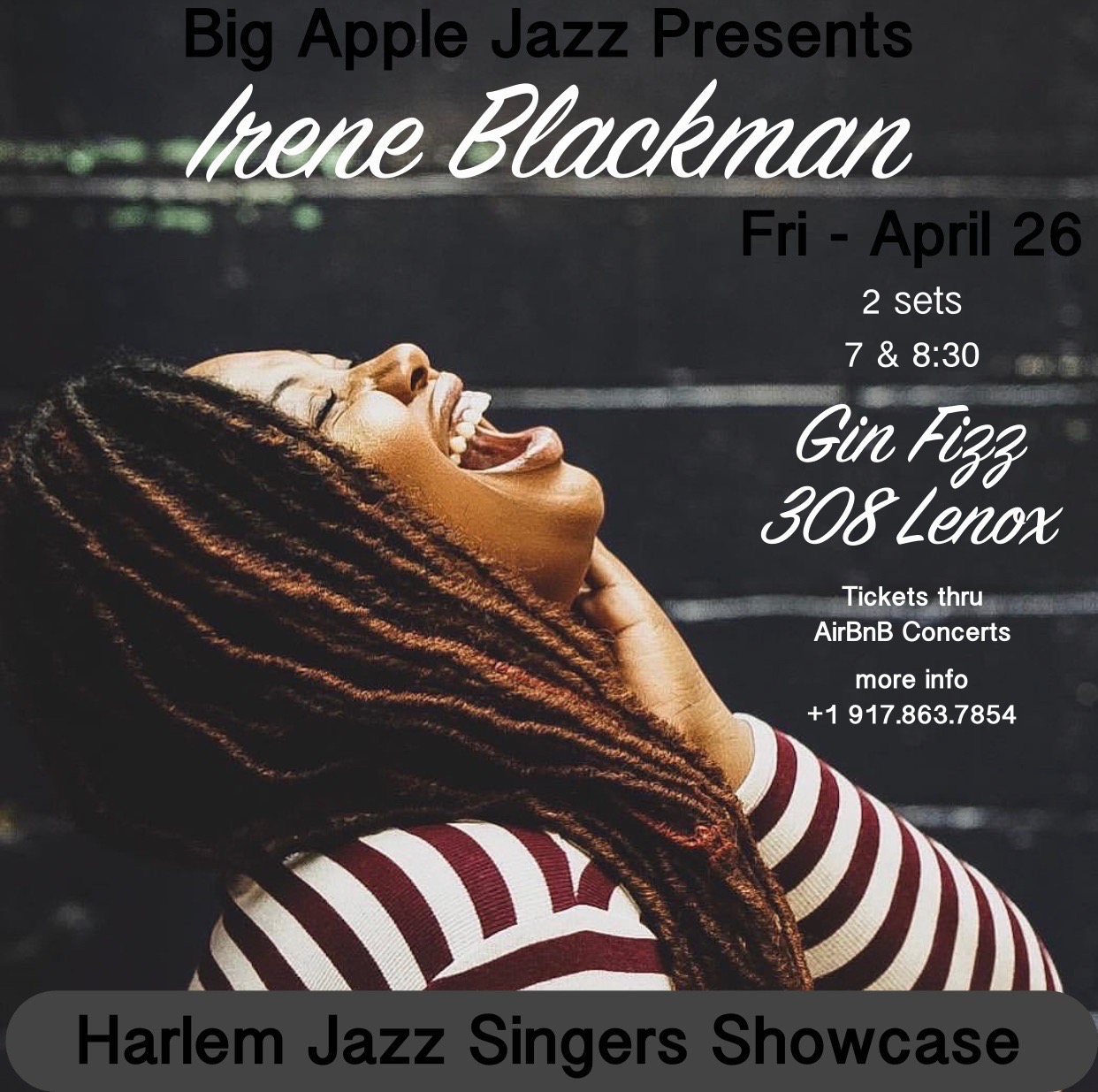 Stop The Presses: Irene Blackman  - Harlem Jazz Singers Showcase