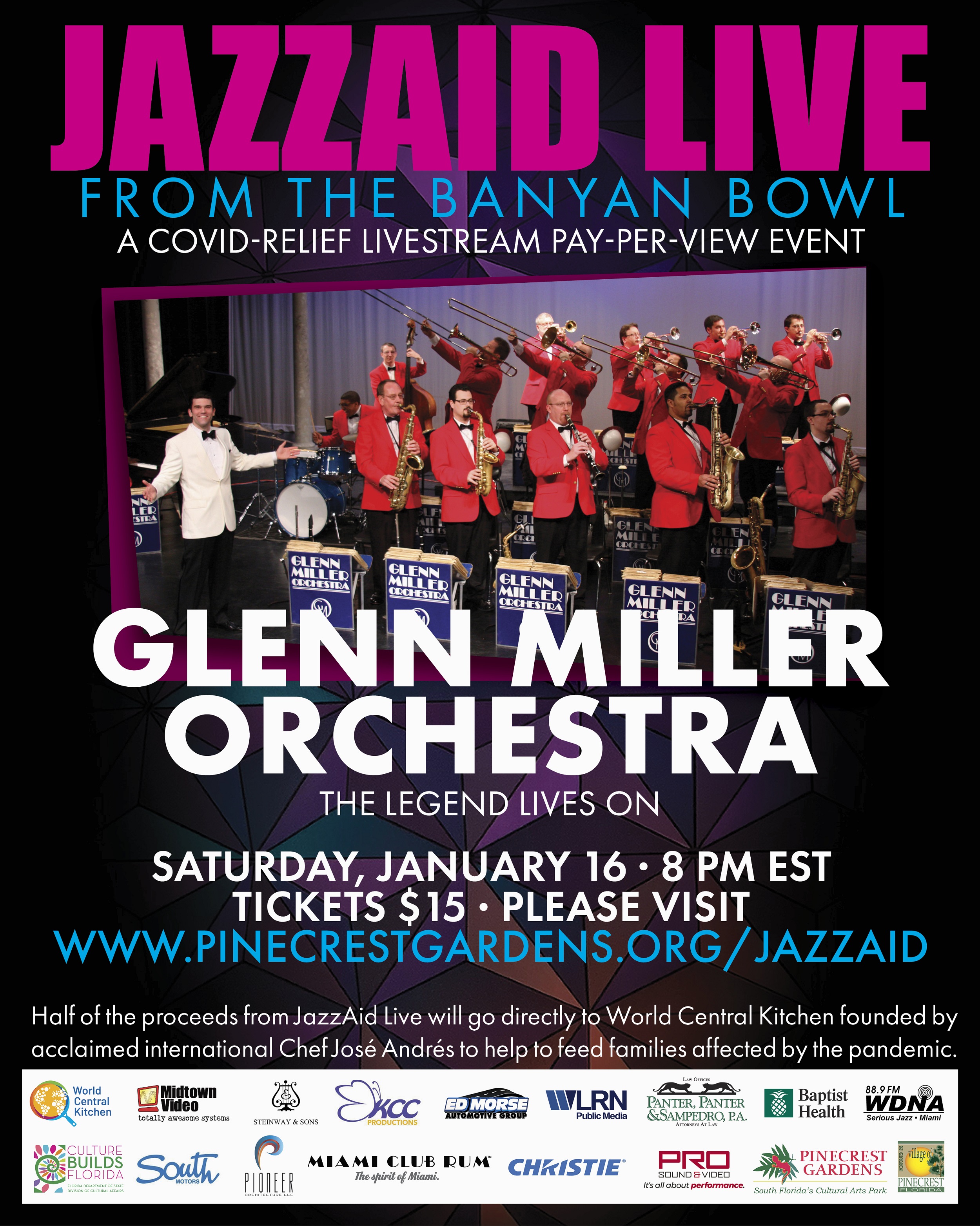 The Glenn Miller Orchestra At Pinecrest Gardens January 16.