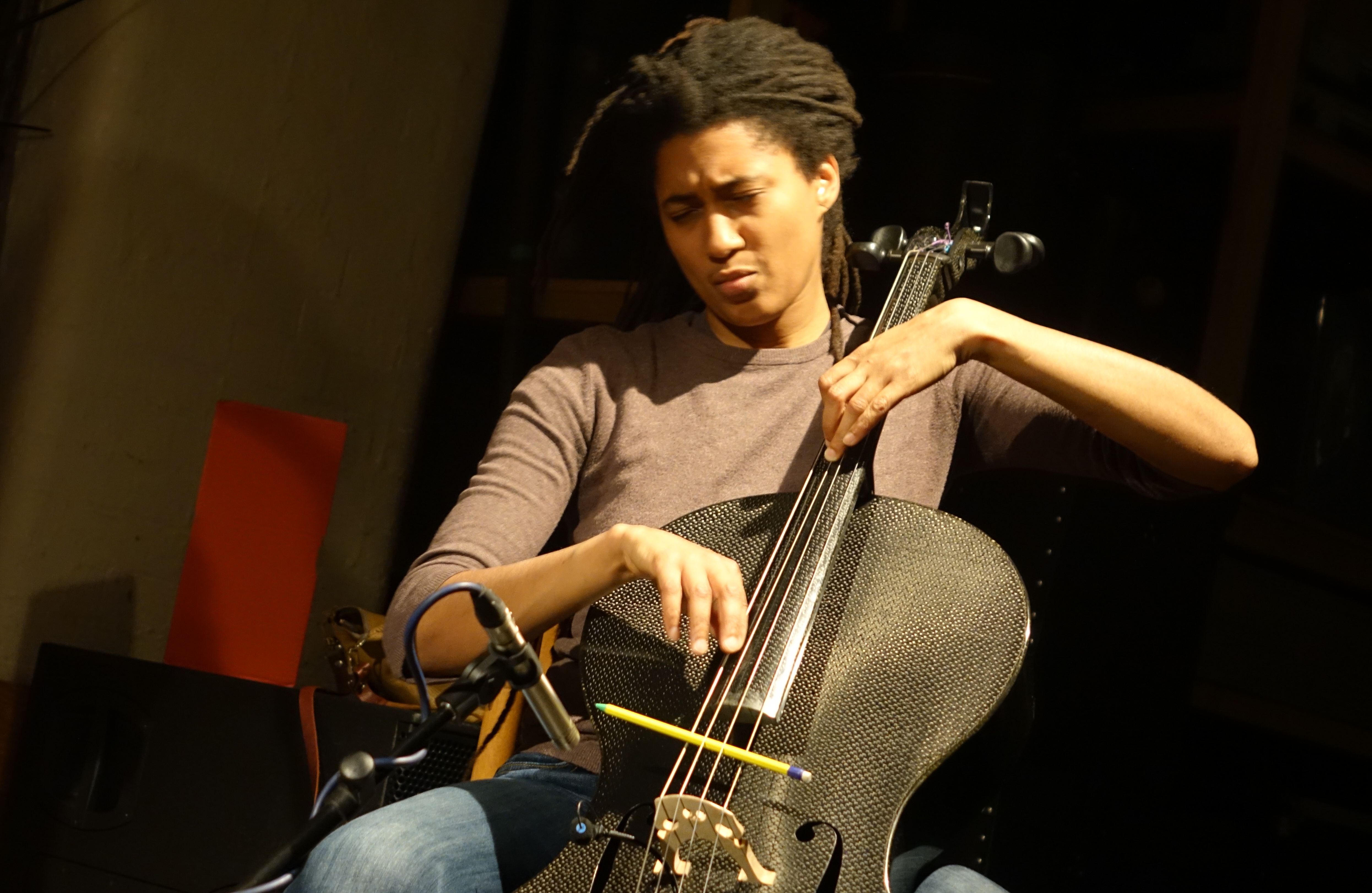 Tomeka Reid at Cafe Oto, London in April 2019