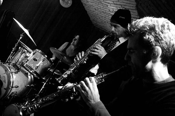 Christophe Turchi, Ernie Odoom and Beatrice Graf During a Jam Session at the Cave Du Sud Des Alpes, Geneva, Switzerland, 2005