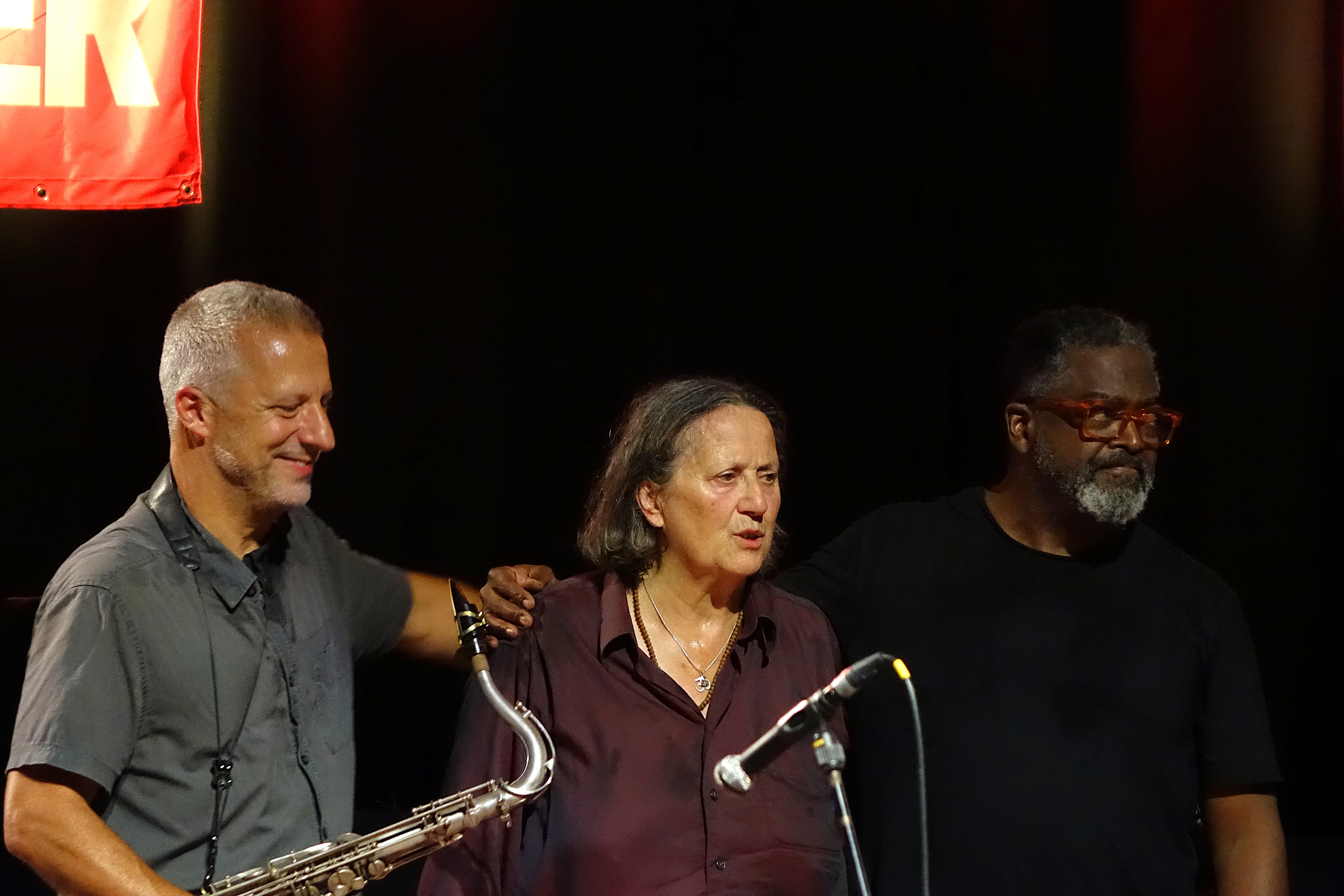 Rodrigo Amado, Joëlle Léandre and Gerald Cleaver at Summer Bummer 2026 — jazz photo by John Sharpe | All About Jazz