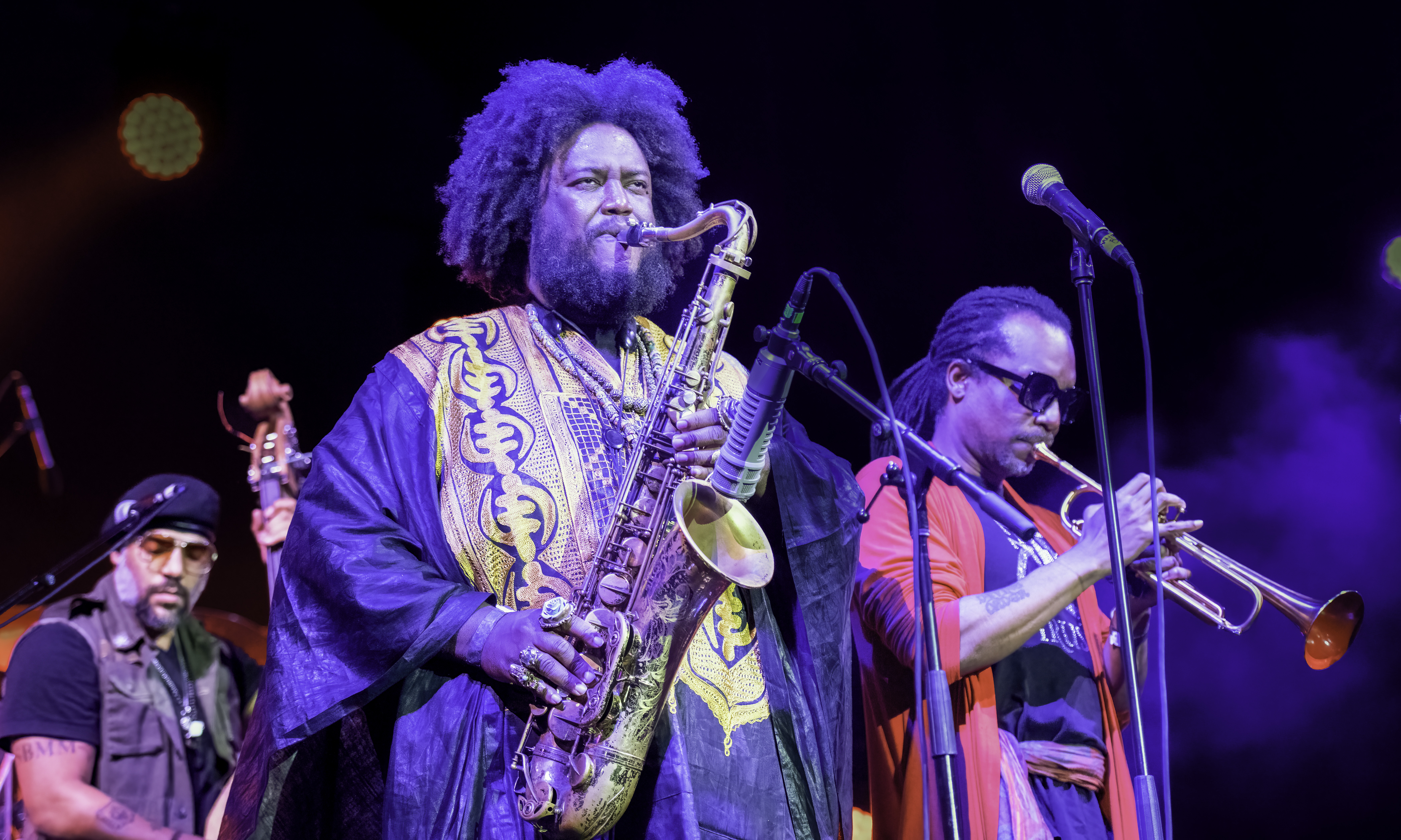 Miles Mosley, Kamasi Washington, and Dontae Winslow at BRIC Celebrate Brooklyn in Prospect Park