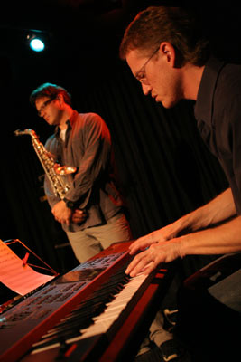 Jean Ferrarini and Stefano Saccon with "Pascal Alba Group" at les Caves Du Bon Sejour, Versoix, Geneva, Switzerland,2005