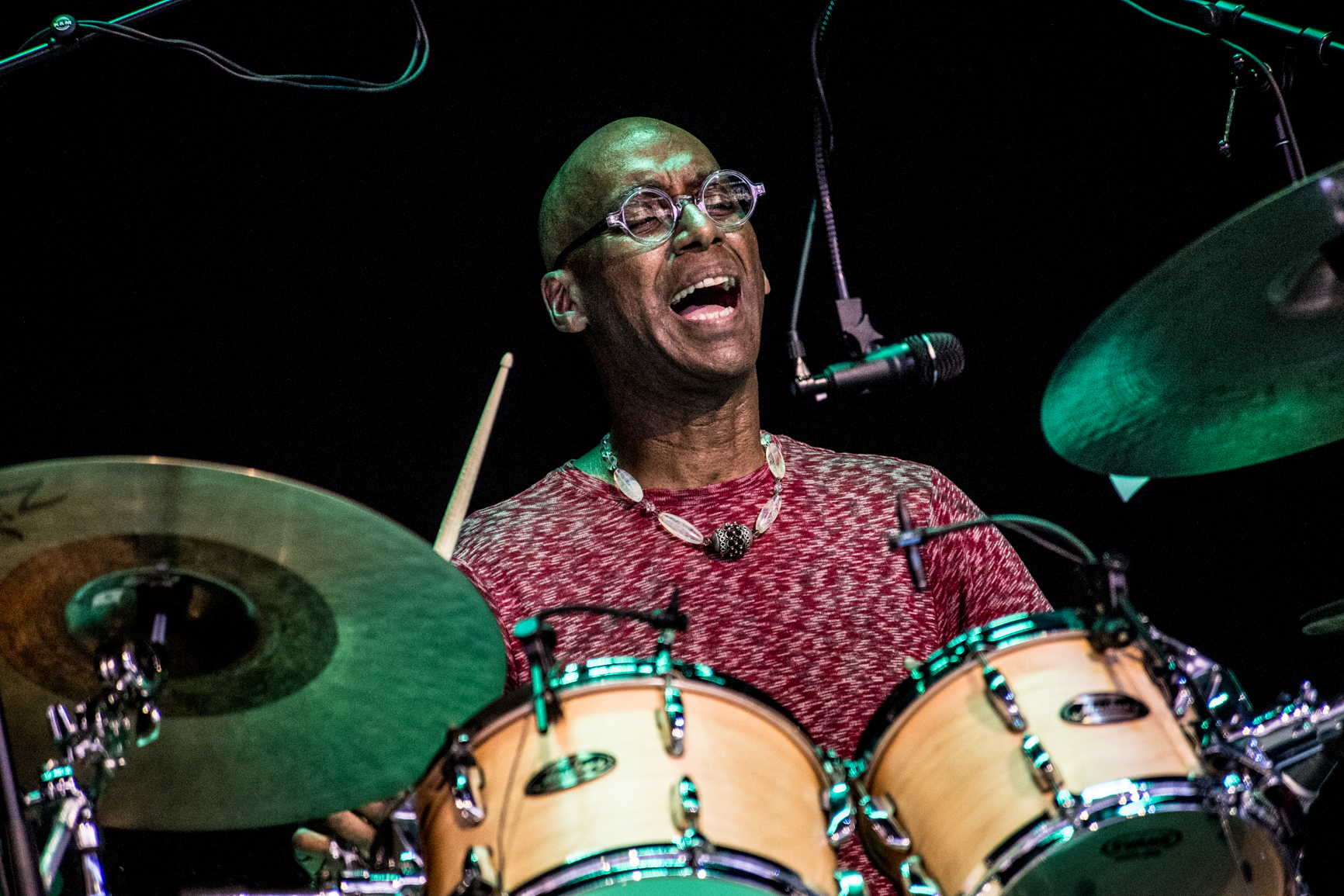 Omar Hakim at the 2022 Saratoga Jazz Festival