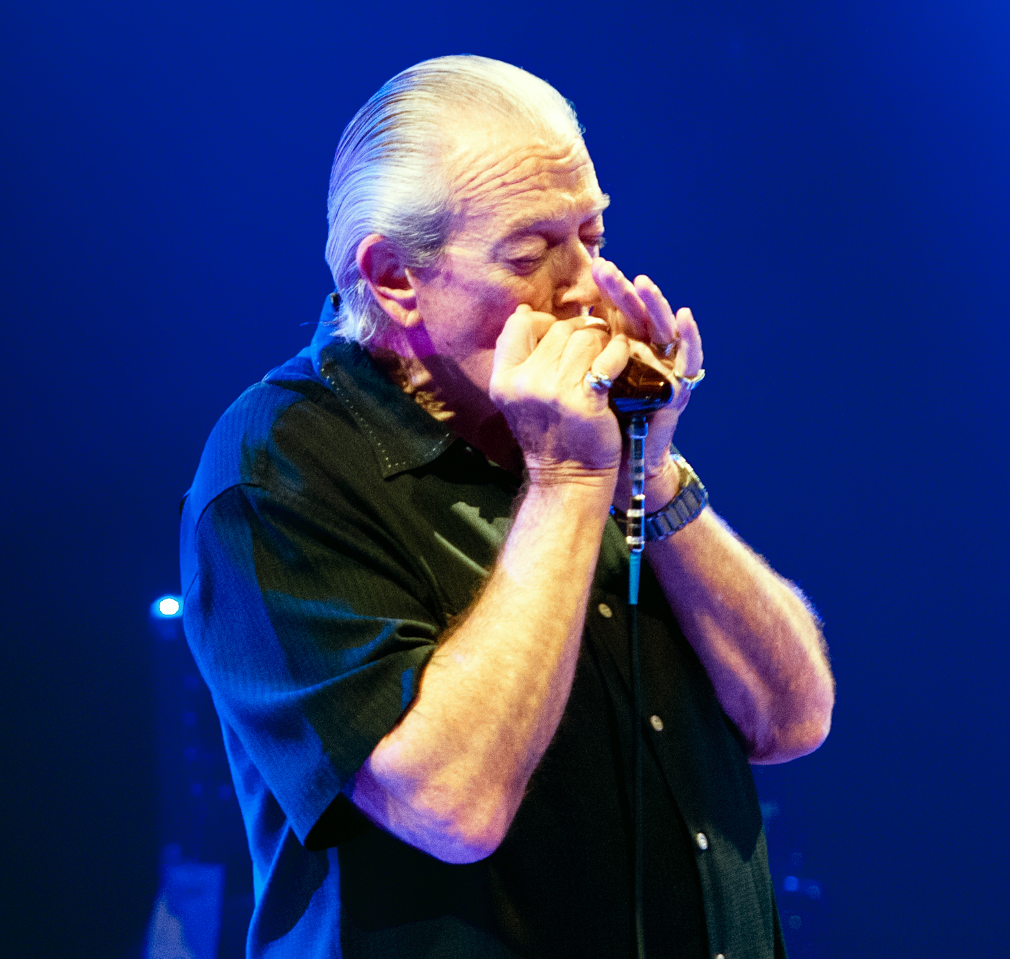 Charlie Musselwhite with Ben Harper at the Montreal International Jazz Festival 2014