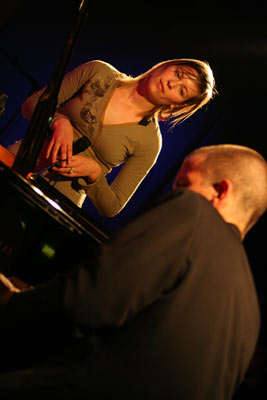 Vincent Membrez and Fanny Anderegg with "Fanny Anderegg Quartet" at the Amr, Sud Des Alpes, Geneva, Switzerland,2005
