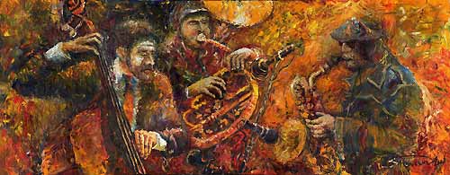 Trio 2.Jazz.Oil on Canvas.40x100cm.2006