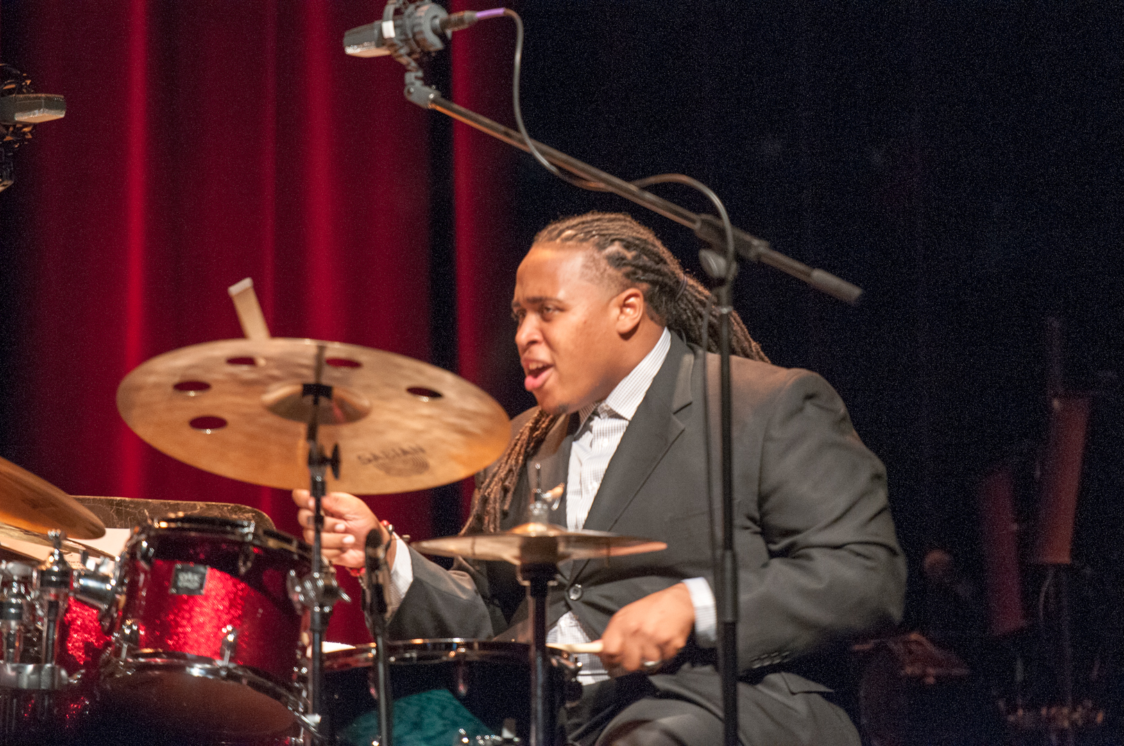 Jamison Ross with Carmen Lundy at the Montreal International Jazz Festival