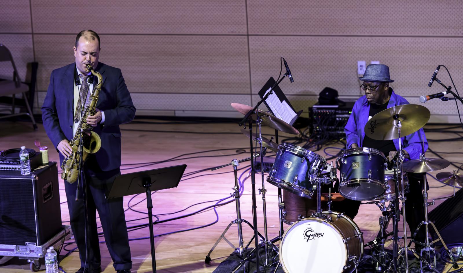 Bill McHenry and Andrew Cyrille at the NYC Winter Jazzfest 2017